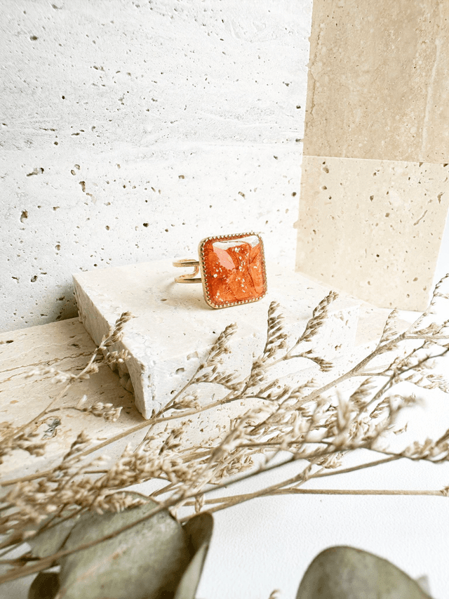 Bague Caro | Ambré et or 